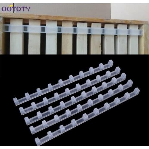 5pcs Beekeeping Bar Bee Hive Frame Avoid Agitation Plastic White Interval 37cm