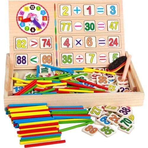 Wooden Busy Board Montessori Toys Kids Early Educational Learning Math Toy Intelligence Stick Children Gift
