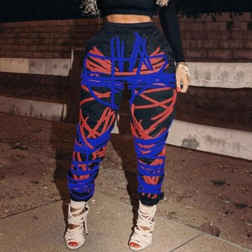 Pants Women High Waist New Fashion Patchwork Big Size 4xl 5xl Causal High Street Wear 2020 Autumn Winter Trousers Pants New Hot