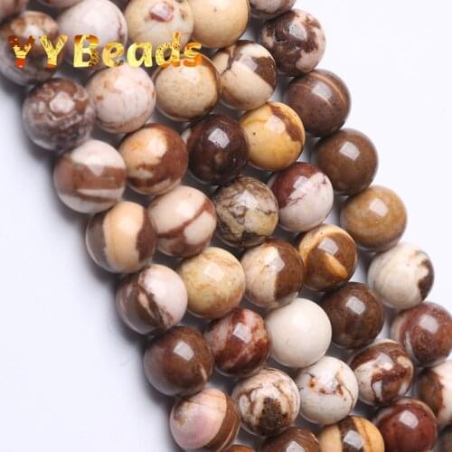 Natural Australia Zebra Jaspers Stone Beads Round Loose Charm Beads For Jewelry Making DIY Bracelet Women Necklace 4 6 8 10 12mm