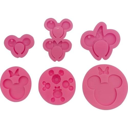 Resin Mold Food Grade Silicone Mold Cake Mold Easy To Release Non-sticky Cute Bow Mouse Design DIY Making Jewelry Handmade