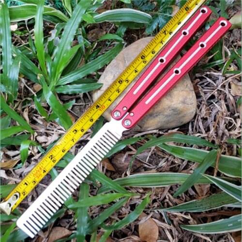 The One Red Sea High-End Integrated Aluminum Handle Comb High Hardness Not Sharp Blade Tactical Outdoor Camp EDC Tool Gift