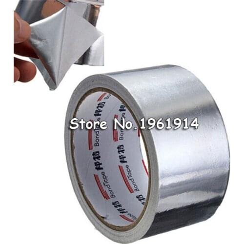 Aluminium Foil Adhesive Sealing Tape Thermal Resist Duct Repairs High Temperature Resistant Foil Adhesive Tape 47*17m embossing
