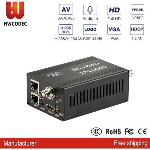 HWCODEC H3418 H.264 H.265 Full Interface Mini Encoder HDMI/VGA/ CVBS/YPBPR/SDI Encoder Support RTSP RTMP HTTP UDP ONVIF