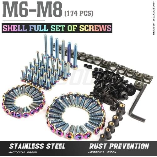 The New CNC Motorcycle Fairing Screws Fastener Clips Body Spring Bolts Kit For Yamaha MT125 MT01 MT03 MT25 YBR 125 YZF R15