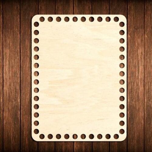20 pieces Rectangle Unfinished wooden Basket wood base Wood crafts Crochet basket base Bottom 20*14cm