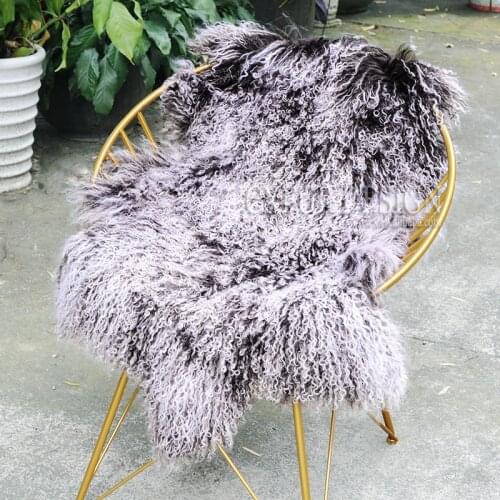 CX-D-60C Wool Pile Sheepskin Rug Luxurious Lambskin Carpet Sofa Cover Curly Sheep Fur Throws