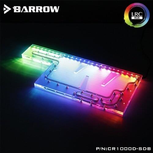 Barrow Distro plate for CORSAIR 1000D Dynamic Chassis, Waterway Board Deflector Water Cooling 5V MB SYNC CR1000D-SDB