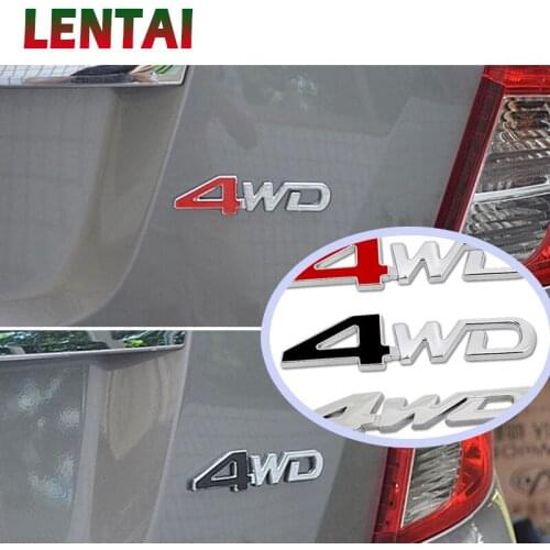 LENTAI 1PC Auto Car 3D Metal Sticker 4WD 4X4 For BMW E46 E60 Ford focus 2 Mazda 3 Volkswagen Polo Golf 4 Skoda octavia