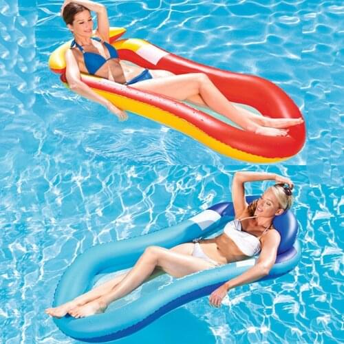 Inflatable Water Hammock Floating Bed Lounge Chair Drifter Swimming Pool Beach Accessories MC889
