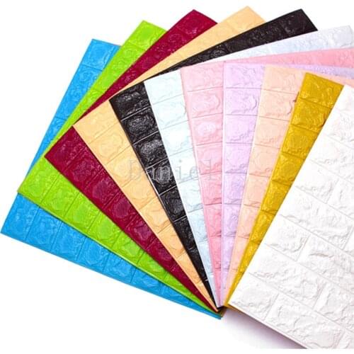 3d Wall Stickers Imitation Brick Bedroom Decoration Waterproof Board Self-adhesive Diy Wallpaper Living Room Kitchen Background