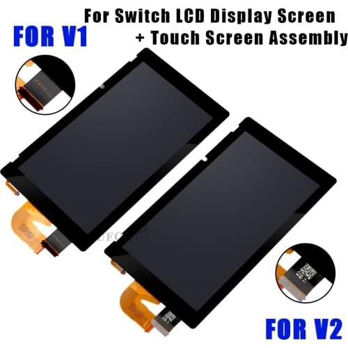For Nintend Switch Original LCD Screen Display +Touch Screen Replacement Full Assembly +Tempered Glass for NS V2 Accessories