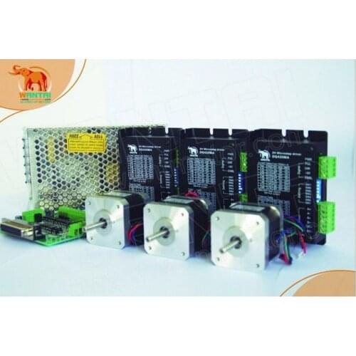 Great CNC Router Kit! Wantai 3 Axis Nema17 Stepper Motor 42BYGHM809 0.9degree 48mm 56oz-in+Driver DQ420MA 1.7A 36V 128Micro CNC
