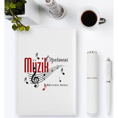 Personalized Music Teacher 2020 Leather Organizer & Pen Gift Set