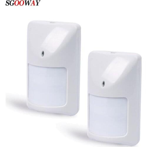 Sgooway Wired PIR sensor wired infrared detector wired motion sensor work with all alarm system