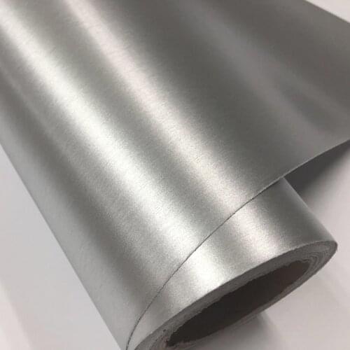 Silver Metallic Brushed Aluminum Vinyl Metal Car Wrap Film DIY Styling Adhesive Car Motorbike Sticker Decal 20/30/40/50X152CM