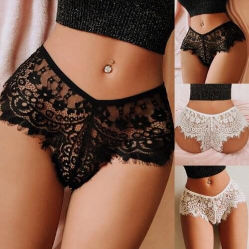 Mesh Sexy Lingerie Seamless Brief Womens Transparent Lace Panties High Waist Underwear Brief Sexy G-String Thongs 2020