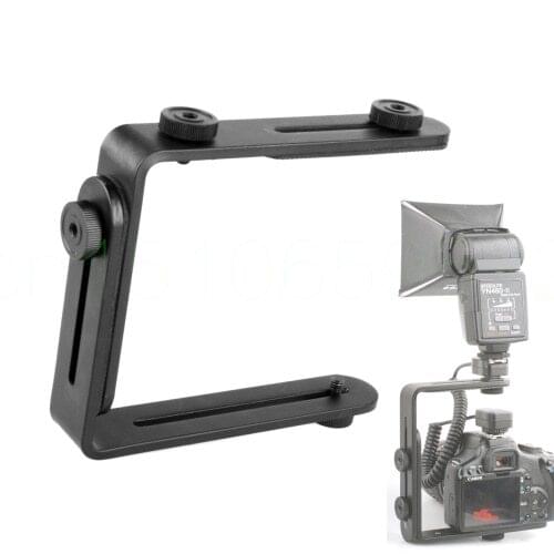 Dual-L Universal Adjustable Flash Bracket For Canon 5D3 5D4 6D 650D 700D 600D For Nikon D850 D800 D500 D610 DSLR Camera
