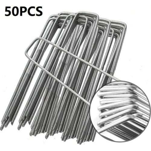 Securing Pegs Garden Stakes Pins for Fixing Weed Mesh Floor Galvanized Steel Garden Stake Staple Mulch Nail