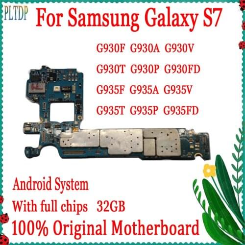 Factory Unlocked For Samsung S7 G935F G935FD G935T G935V G930F G930FD G930V Motherboard 100% Original EU Versi