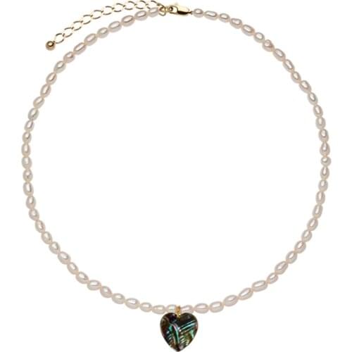 Atmosphere Heart Shaped Pendant Pearl Necklace Classic High Quality Collares De Moda 2020 Party Wedding For Women Add Charm