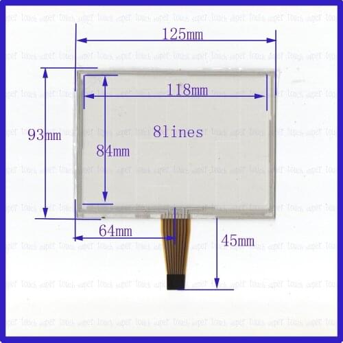 ZhiYuSun 2PCS/Lot WH1090 8lines 125mm*93mm 5inch resistance touch screen sensor 125*93 for display touch glass
