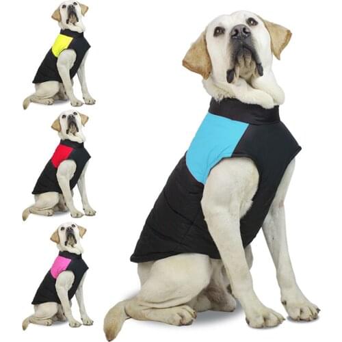 Winter Warm Dog Clothes Waterproof Pet Padded Vest Zipper Jacket Coat For Small Medium Large Dogs Pug Chihuahua Ropa Para Perros