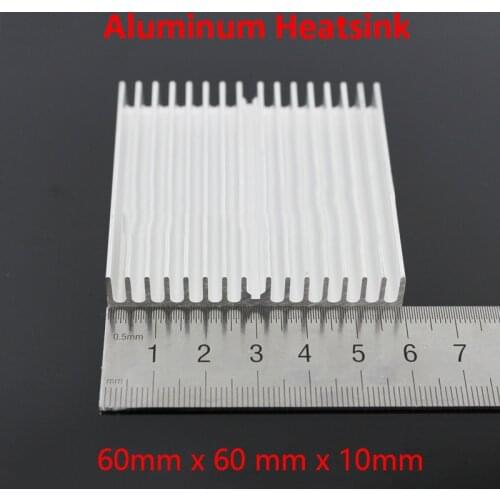 1 piece 60x60x10mm Aluminum Heat Sink Radiator Heatsink for HDD Hard Disk Drive cooler, IC Chipset 6W LED Heat Dissipation