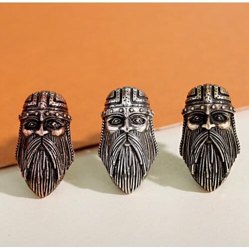 1 Piece/Lot Rose Gold Color Spacer Beads Long Beard Old Man Image Eads Handmade DIY Bracelet 2021 Jewelry Accessories