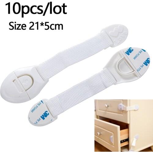 10pcs Child Safety Cabinet Lock Baby Proof Security Protector Drawer Door Cabinet Lock Plastic Protection Kids Safety Door Lock