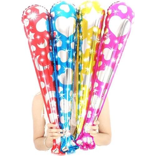 10pcs/lot Gypsophila balloon inflatable Large Baseball Bat Aluminum Foil Balloons Toys Party Cheering Stick Blow Bar