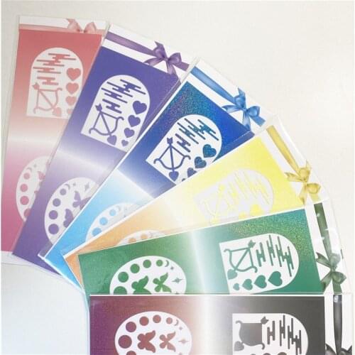2PCs Cute Butterfly Bubble Frame Sticker Idol Card Base Decorative Material Laser Scrapbooking Stationery Stickers