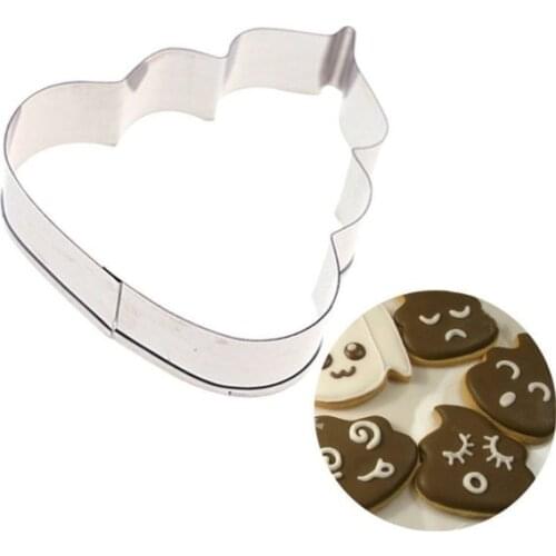 2pcs Poo Cookie Cutter Stainless Steel Poop Shaped Cookie Cutter Family DIY Cake Cookie Maker Mould For Birthday Party [3]