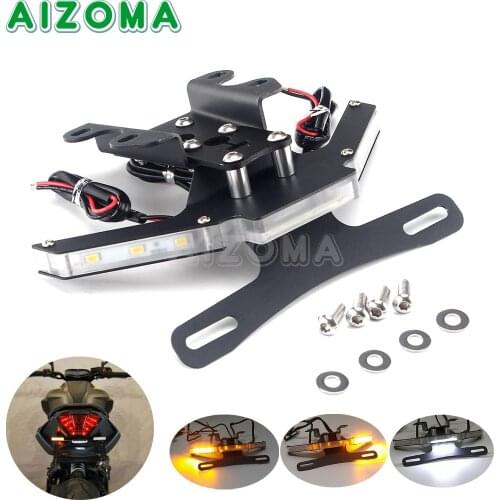 2014-2020 LED Light Integrated Taillight Turn Signals Tail Tidy Fender Eliminator License Plate Bracket For Yamaha MT 07 FZ07