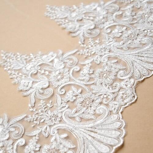 3 yards / bag white embroidery lace accessories wedding veil diy handmade materials clothing accessories fabric soft mesh bottom