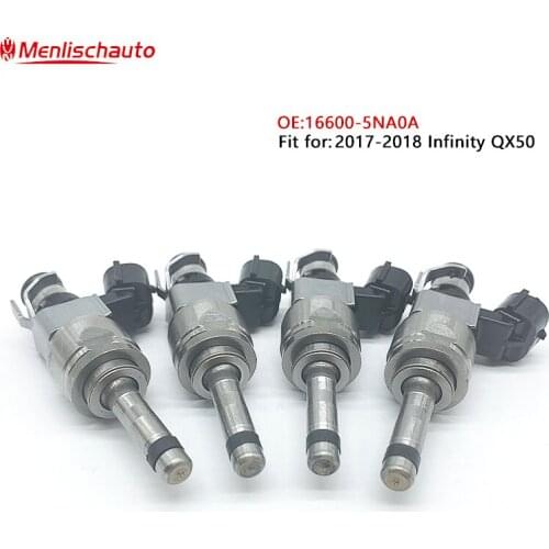 4 PCS Free Shipping Auto Car Original Fuel Injector 16600-5NA0A 166005NA0A for 2017-2018 Infin-ity QX50 Nozzle Car Accessory