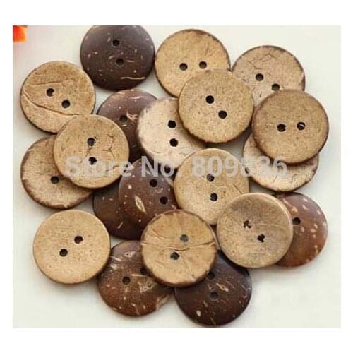 50pcs/lot Fashion Natural Coconut Buttons Accssories Sewing Button for DIY Scrapbooking (ss-1275-387)