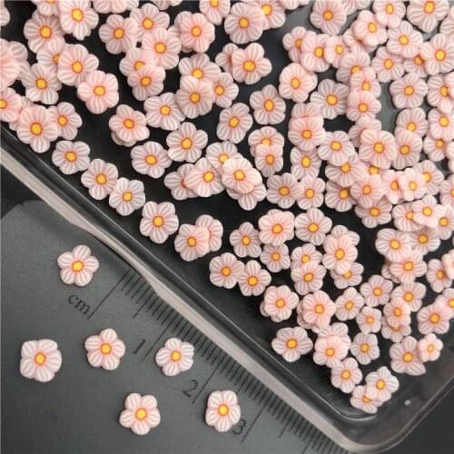 60g Pink Flower Polymerclay,Soft Clay Sprinkle For Kids Diy/Craft Diy Making/Nail Art/Scrapbook Decoration/Craft Filler