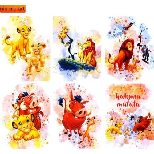 Disney Lion King Diamond Painting 5D DIY Poster Childrens Room Wall Art Mosaic Cross Stitch Kits Diamond Embroidery Home Decor
