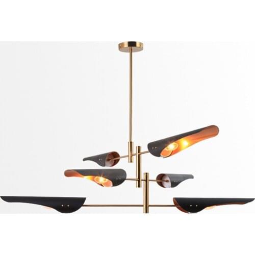 Geometric slant chandelier art living room bedroom clothing store industrial loft Nordic simple lamps and lanterns