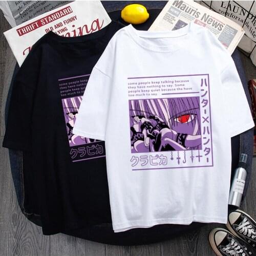 Kawaii Hunter X Hunter Killua Zoldyck T-shirt Harajuku Kurapika 90s Tshirt Cute Anime Hisoka T Shirt Graphic Top Tees