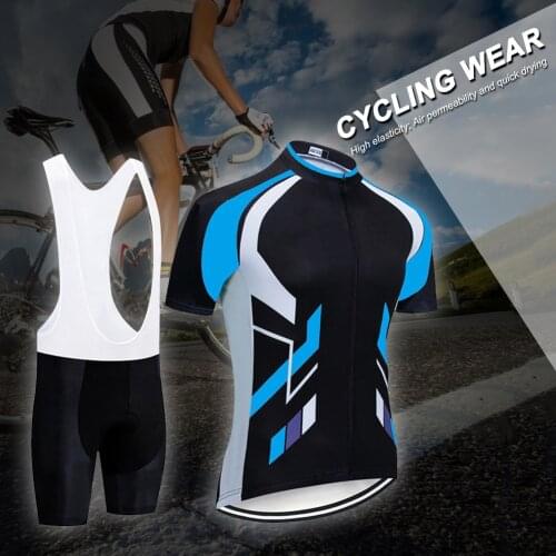 Summer Men Green Cycling Sportwears Suit Mecha Stripes Breathable Suit Outdoor Sports Running Clothes Mountain Bike Riding Suit