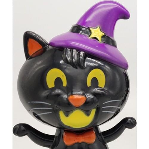 Solar Powered Witch Cat Dancing Figure Bobble Toy Home Desk Decor