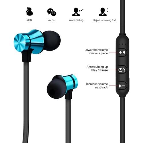 XT11 Magnetic Bluetooth 4.2 Earphone Sport Running Wireless Neckband Headset Headphone with Mic Stereo Music For iPhone Android