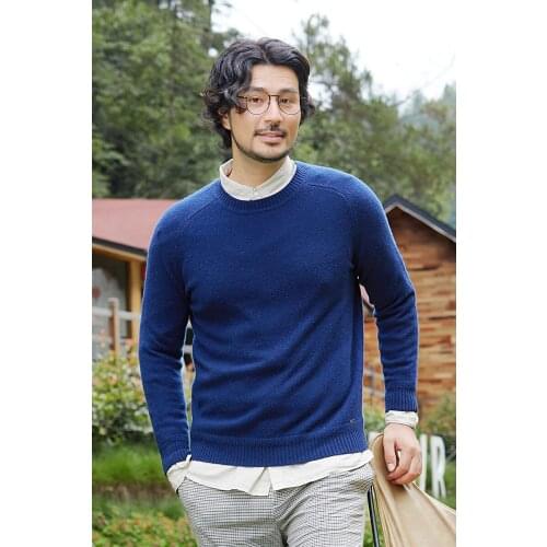 Zhili Men Original Basic Pullover 100% Wool Sweater