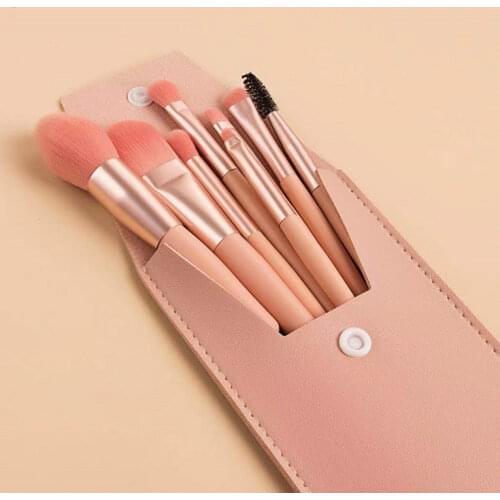 8 Pcs Mini Travel Portable Soft Makeup Brushes Set Eye Shadow Foundation Powder Eyelash Lip Concealer Blush Make Up Brush Set