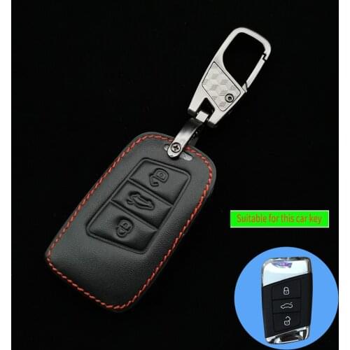 Latest Style Leather Key Case For Volkswagen Tiguan Golf Mk7 Seat Ibiza Leon Skoda Octavia Altea Aztec Car Cover Auto Parts