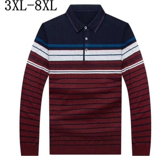 Size 8XL 7XL 6XL 2021 New Fashion Mens Christmas Sweater Casual Striped Mens Sweaters Long Sleeve Knitted Pullovers Men