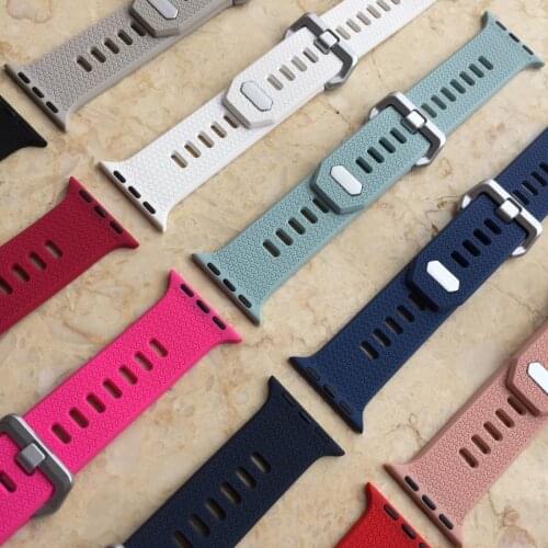 TROLLOVE New Colorful Sport Soft Silicone Band For Apple Watch Series 4 40mm/44mm Wrist Bracelet Strap Replacement Watchstrap