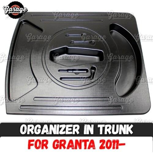Organizer in trunk for Lada Granta 2011-2019 ABS plastic trim accessories cover protective function pad in luggage car styling